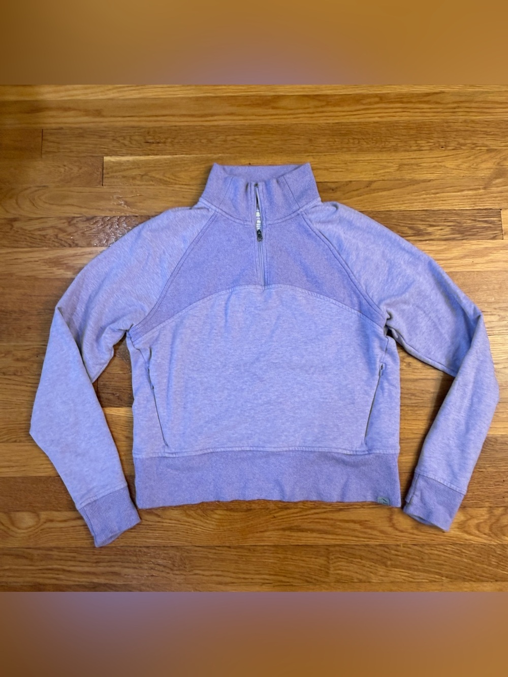 L.L.Bean Cozy Pullover Quarter-Zip in Light Purple/Lavender - Size XS Reg